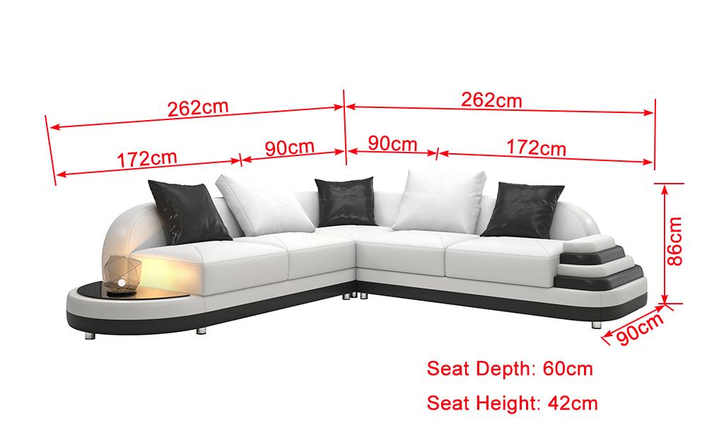 Lillian Small Modern Leather Sectional