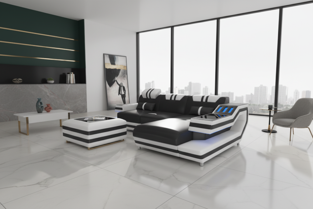 Aura Compact Sectional diagonal angle gallery