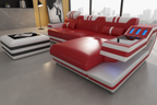 Aura Compact Sectional Red Silvery Gray