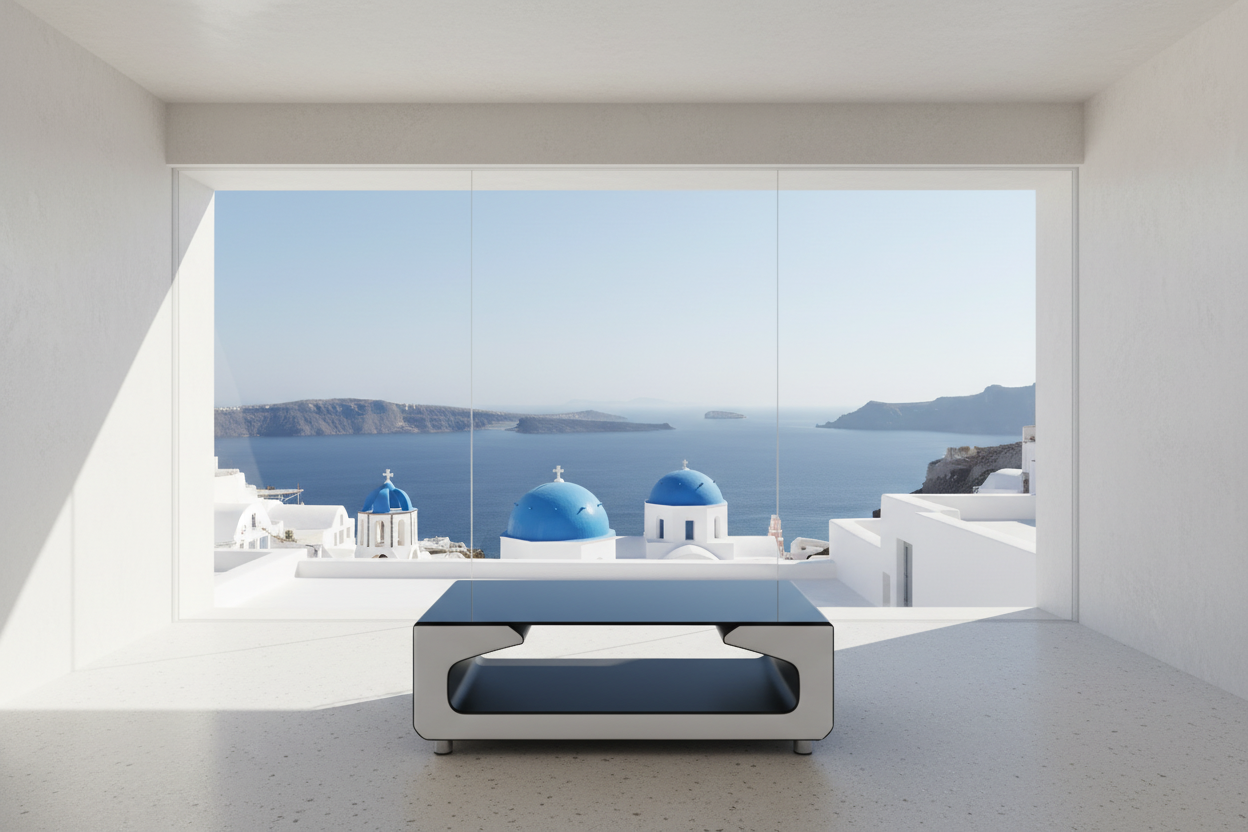 Coffee Table - Santorini Cliffside Villa