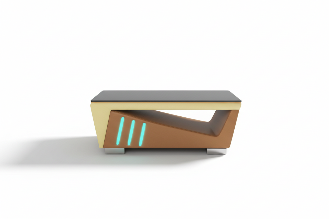 Coffee Table with Medium-Dark Long Shadow