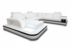 Everly Leather Sectional with LED Lights