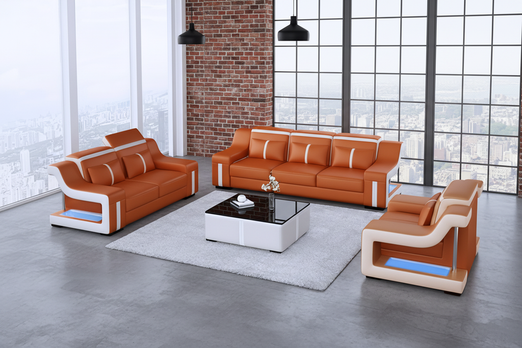 Lisa orange white industrial