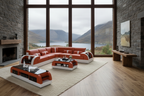 Piliu Leather Corner Sectional with Side Storage - Scotland