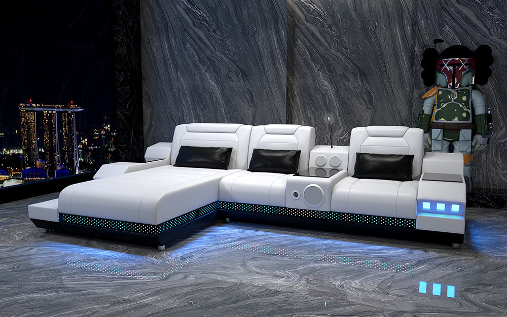 Celsius Mini Modern Leather Sectional