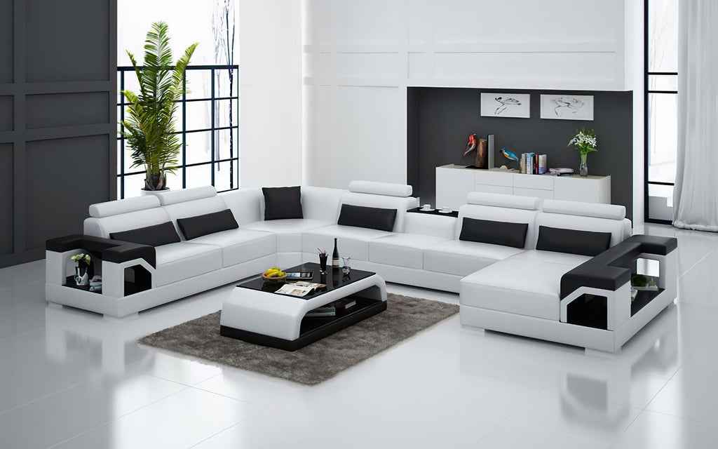 Talos Modern U-Shape Leather Sectional