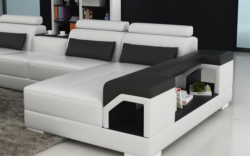 Talos Modern U-Shape Leather Sectional